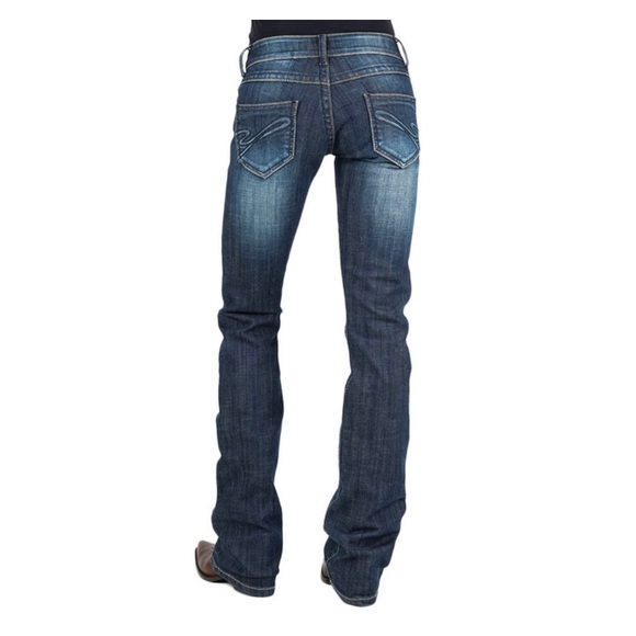 NWT Stetson Hollywood Bootcut Medium Wash Low-Rise Jeans SZ 12 - Picture 2 of 11
